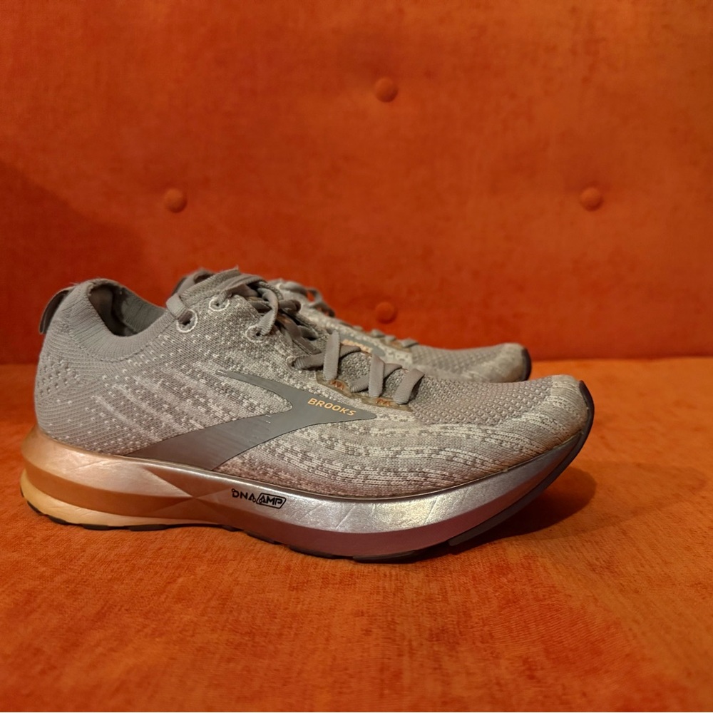 Brooks Light Gray Athletic Shoes